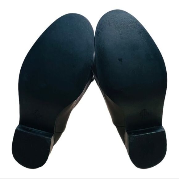 Cole Haan Adler Leather Suede Patchwork Tall Riding Boots Adjustable Gray 7.5 - Picture 10 of 13